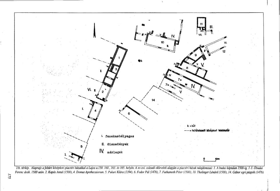 Óbudai Ferenc deák. 1500 után. 2. Kapás Antal (1500), 4. Domus Apothecaiorum. 5. Pukuri Klára (1394).