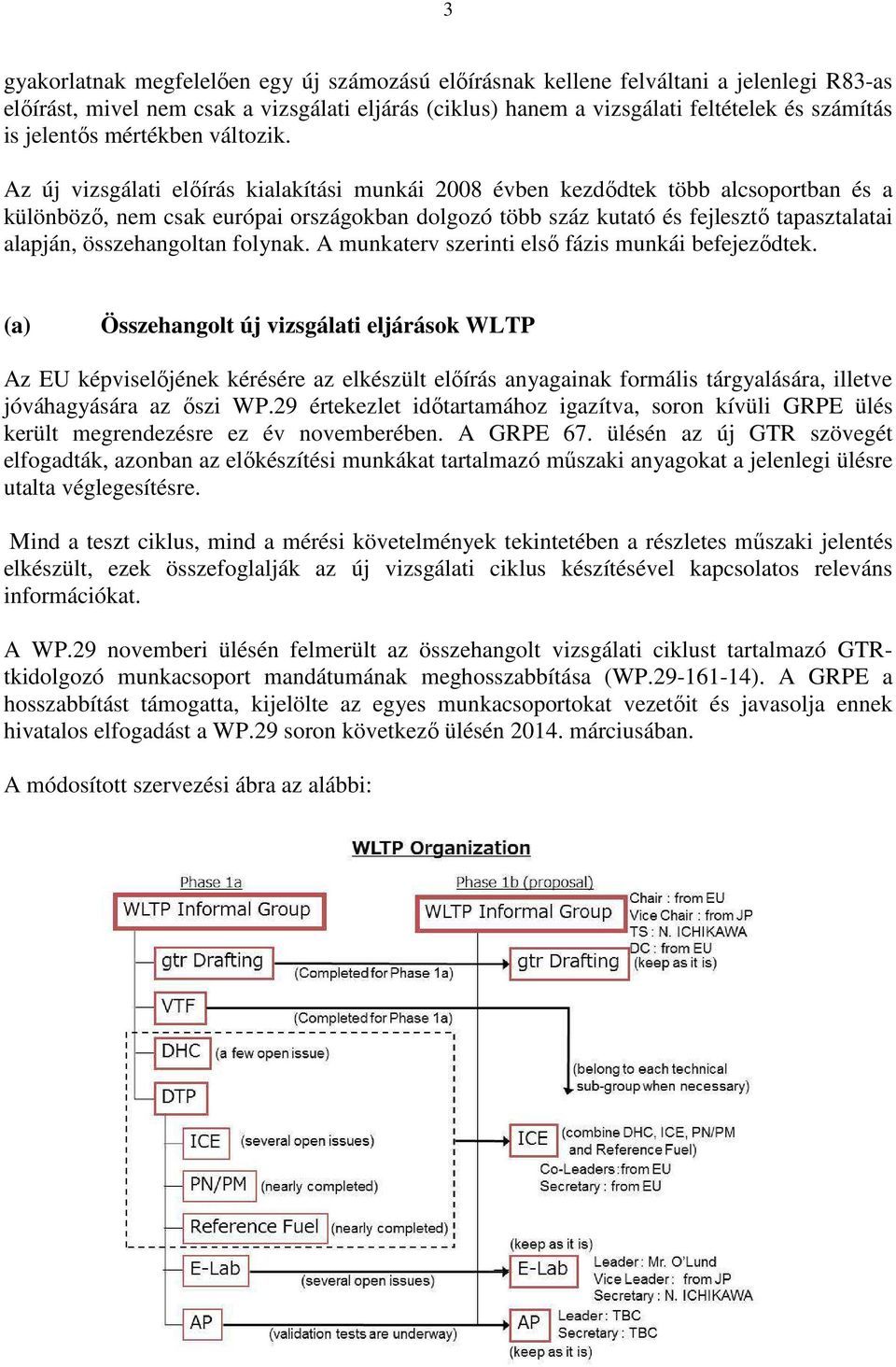 Az új vizsgálati előírás kialakítási munkái 2008 évben kezdődtek több alcsoportban és a különböző, nem csak európai országokban dolgozó több száz kutató és fejlesztő tapasztalatai alapján,