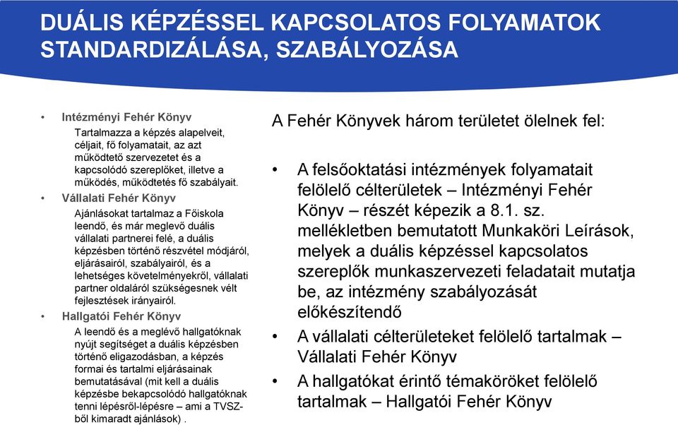 lehetséges követelményekről, vállalati partner oldaláról szükségesnek vélt fejlesztések irányairól.