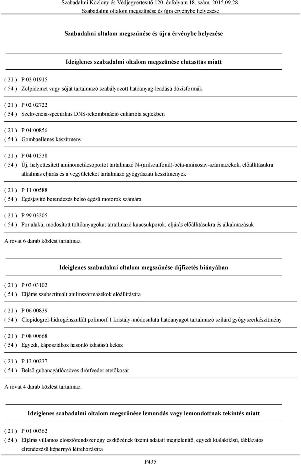 N-(arilszulfonil)-béta-aminosav-származékok, előállításukra alkalmas eljárás és a vegyületeket tartalmazó gyógyászati készítmények ( 21 ) P 11 00588 ( 54 ) Égésjavító berendezés belső égésű motorok