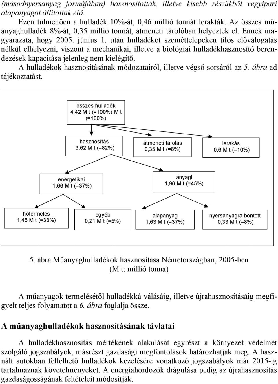 után hulladékot szeméttelepeken tilos előválogatás nélkül elhelyezni, viszont a mechanikai, illetve a biológiai hulladékhasznosító berendezések kapacitása jelenleg nem kielégítő.