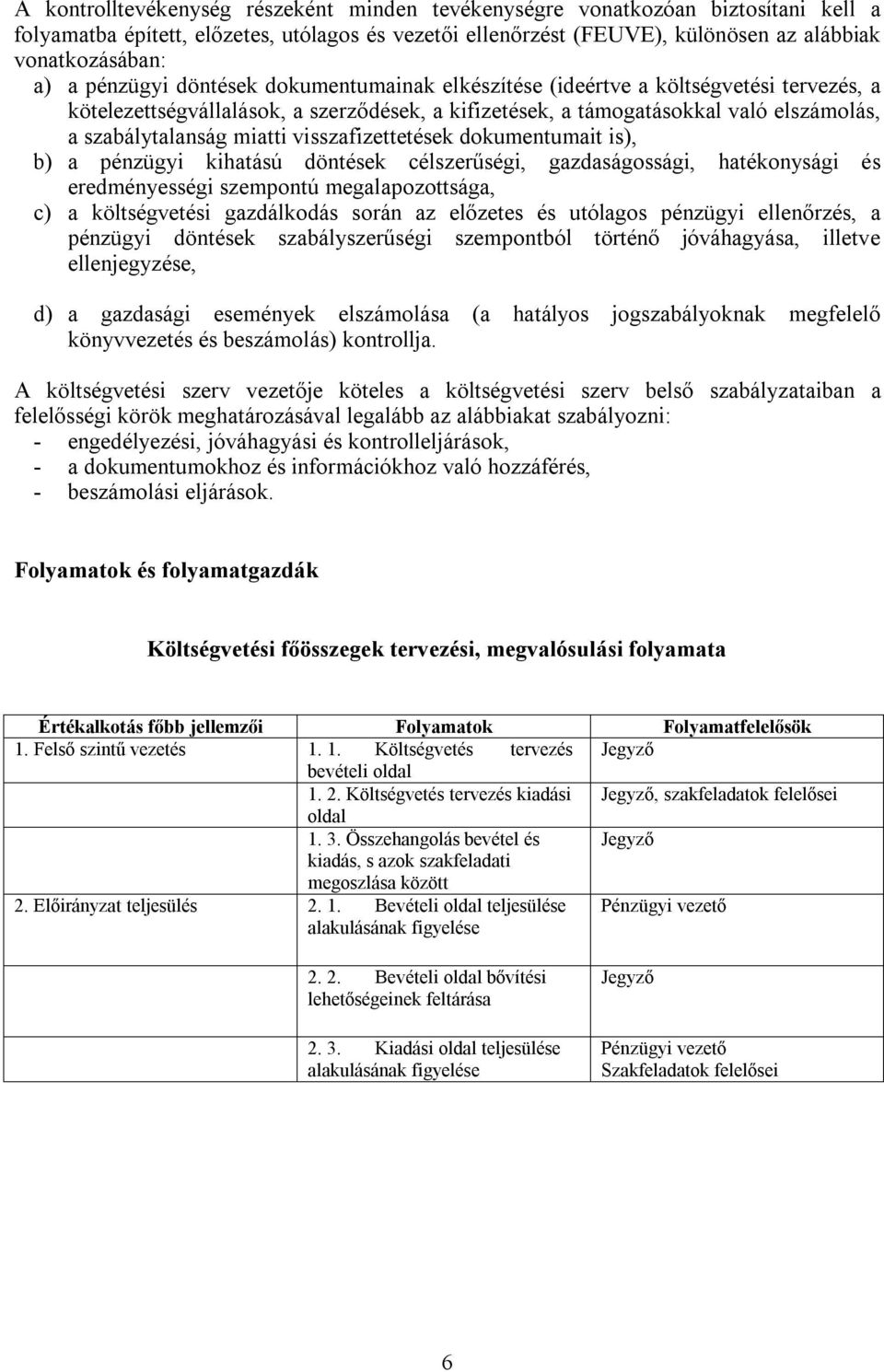 visszafizettetések dokumentumait is), b) a pénzügyi kihatású döntések célszerűségi, gazdaságossági, hatékonysági és eredményességi szempontú megalapozottsága, c) a költségvetési gazdálkodás során az