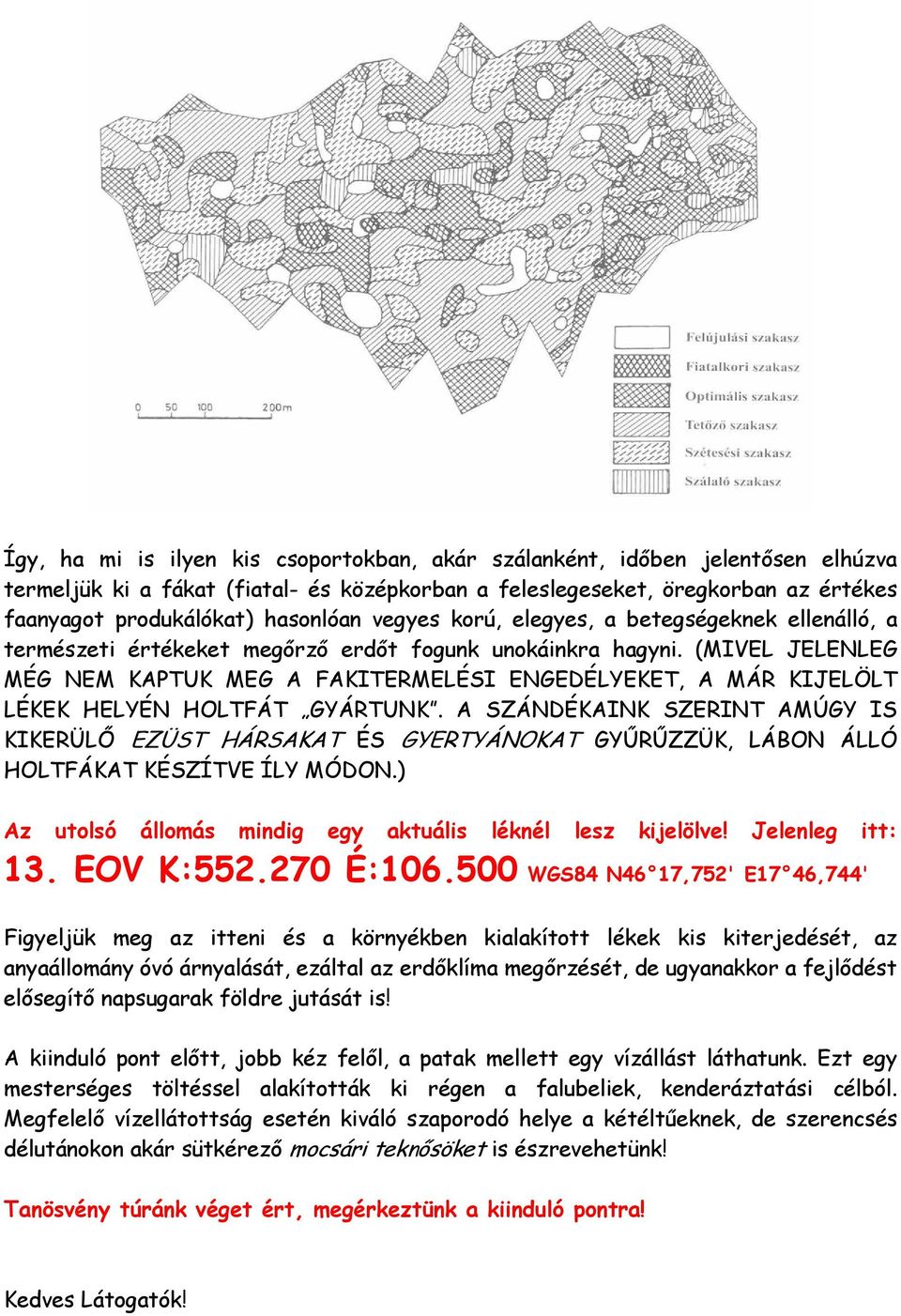 (MIVEL JELENLEG MÉG NEM KAPTUK MEG A FAKITERMELÉSI ENGEDÉLYEKET, A MÁR KIJELÖLT LÉKEK HELYÉN HOLTFÁT GYÁRTUNK.