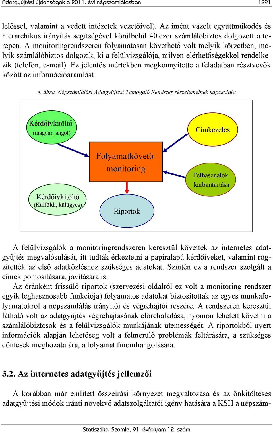 A monitoringrendszeren folyamatosan követhető volt melyik körzetben, melyik számlálóbiztos dolgozik, ki a felülvizsgálója, milyen elérhetőségekkel rendelkezik (telefon, e-mail).