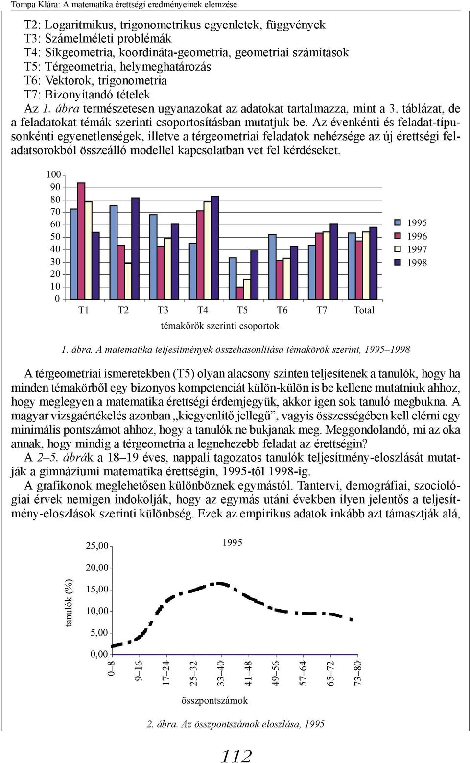 Az évenkénti és feladat-típusonkénti egyenetlenségek, illetve a térgeometriai feladatok nehézsége az új érettségi feladatsorokból összeálló modellel kapcsolatban vet fel kérdéseket.