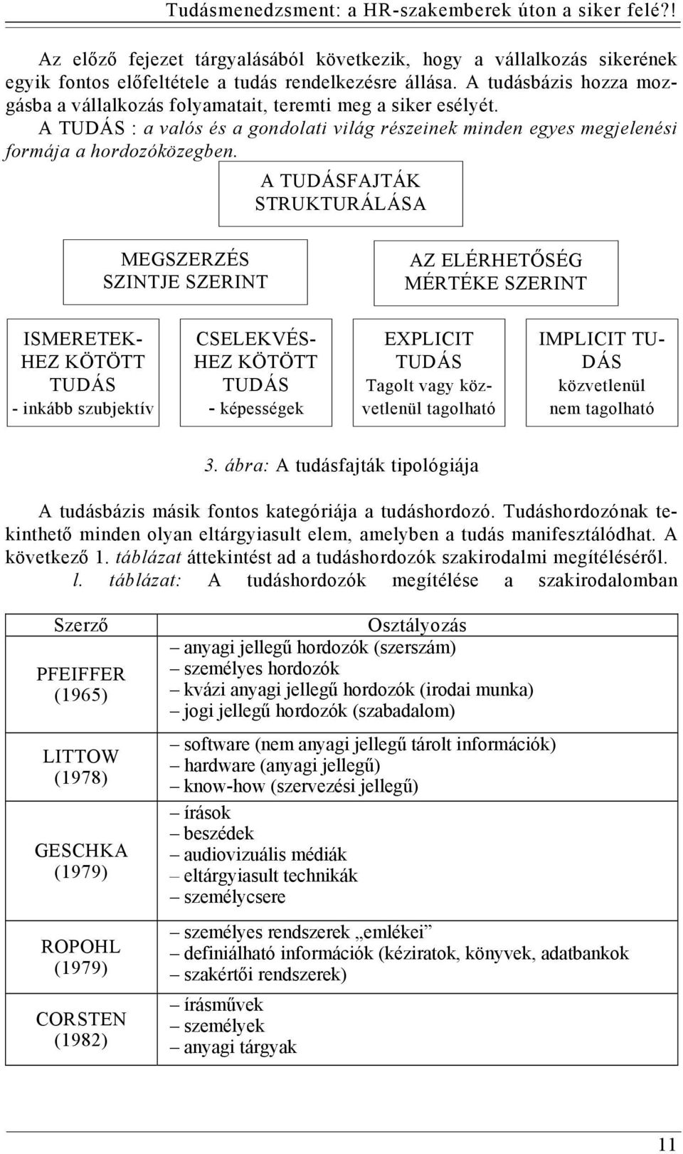 A TUDÁSFAJTÁK STRUKTURÁLÁSA MEGSZERZÉS SZINTJE SZERINT AZ ELÉRHETŐSÉG MÉRTÉKE SZERINT ISMERETEK- HEZ KÖTÖTT TUDÁS - inkább szubjektív CSELEKVÉS- HEZ KÖTÖTT TUDÁS - képességek EXPLICIT TUDÁS Tagolt