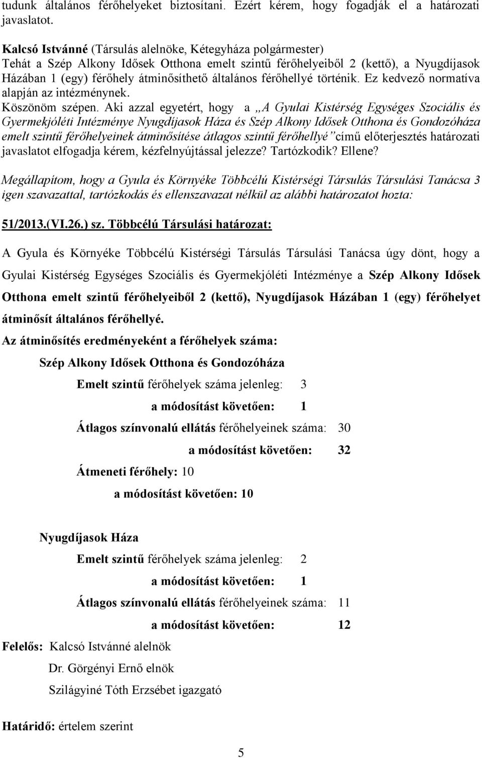 Ez kedvező normatíva alapján az intézménynek. Köszönöm szépen.