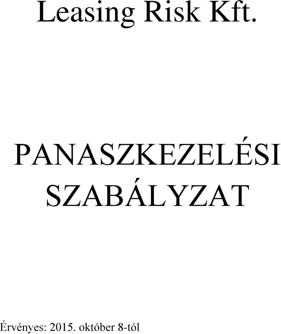 SZABÁLYZAT