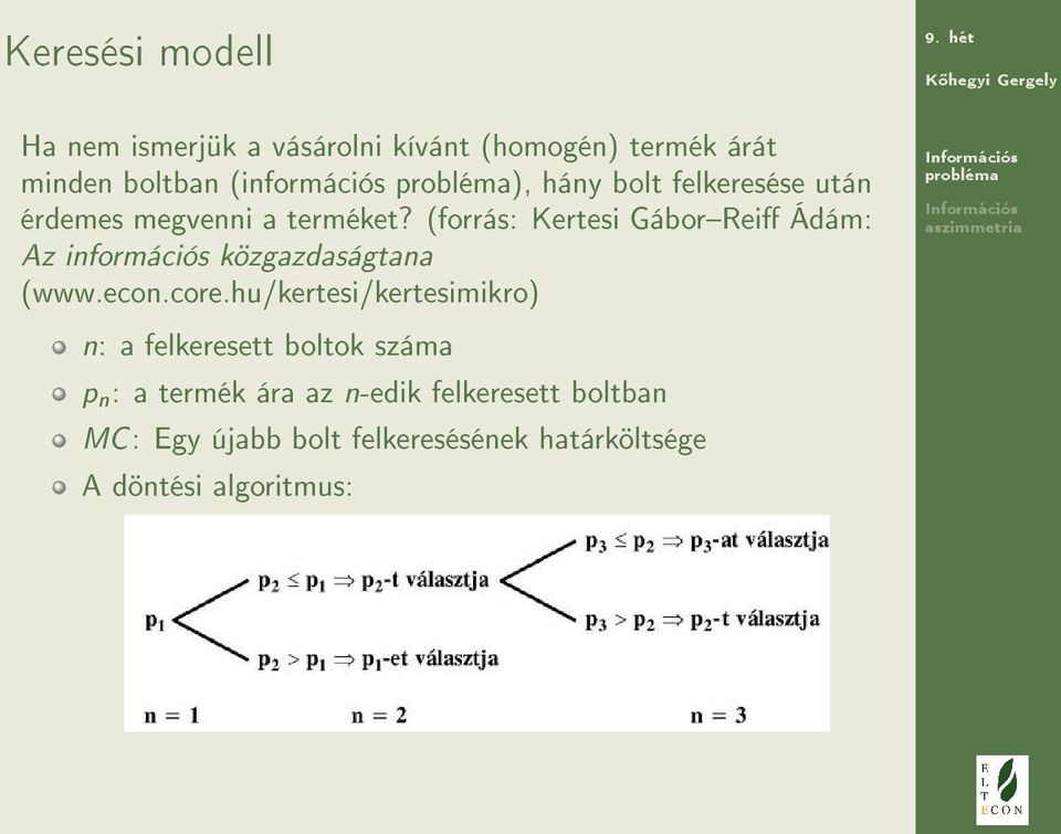 (forrás: Kertesi GáborRei Ádám: Az információs közgazdaságtana (www.econ.core.