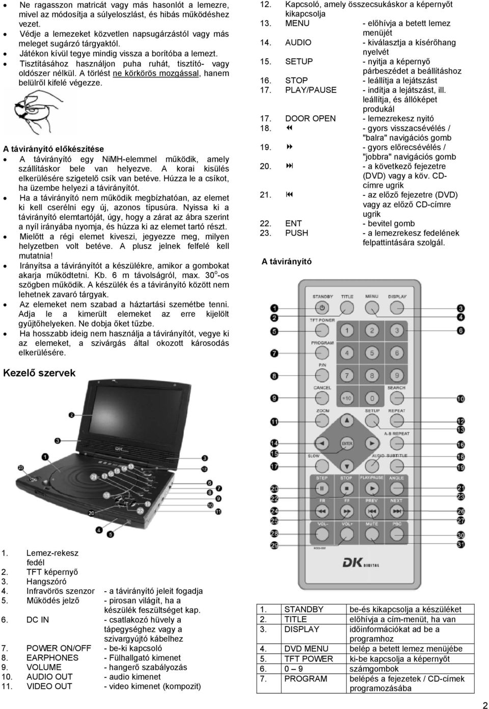 A távirányító előkészítése A távirányító egy NiMH-elemmel működik, amely szállításkor bele van helyezve. A korai kisülés elkerülésére szigetelő csík van betéve.