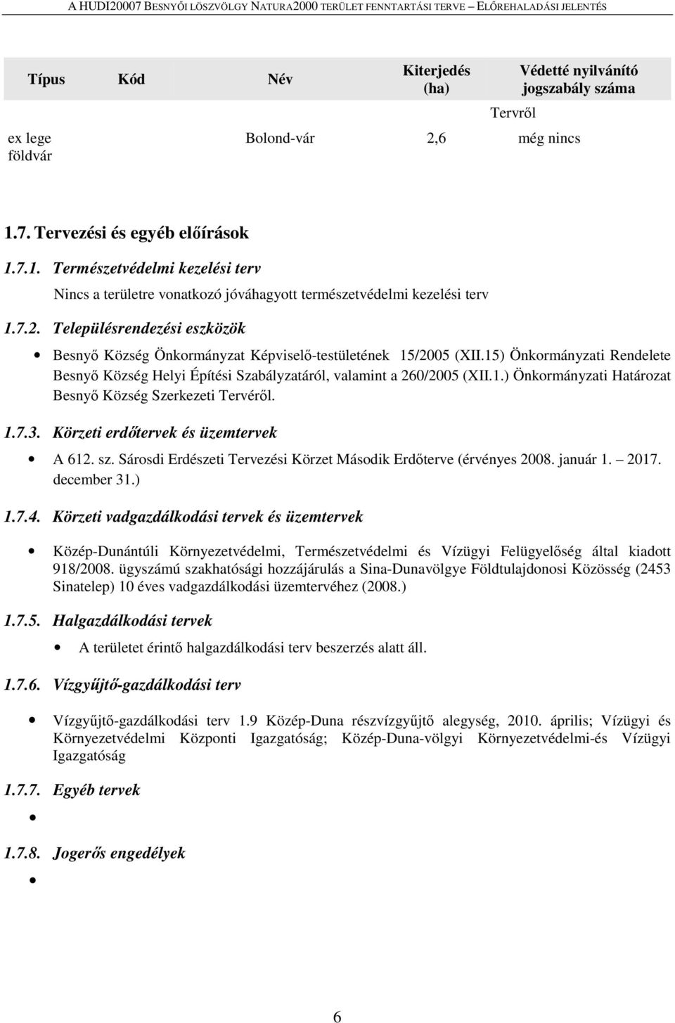 Településrendezési eszközök Besnyő Község Önkormányzat Képviselő-testületének 15/2005 (XII.15) Önkormányzati Rendelete Besnyő Község Helyi Építési Szabályzatáról, valamint a 260/2005 (XII.1.) Önkormányzati Határozat Besnyő Község Szerkezeti Tervéről.