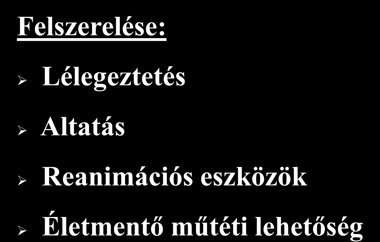 Shocktalanitóban folytatódik a reanimatio, egyidejűleg megkezdődik a diagnosztika.