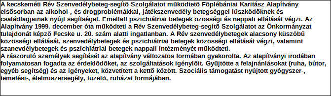 1. Szervezet azonosító adatai 1.1 Név 1.2 Székhely Irányítószám: 6 Település: Kecskemét Közterület neve: Plébánia Közterület jellege: köz Házszám: Lépcsőház: Emelet: Ajtó: 1 1.