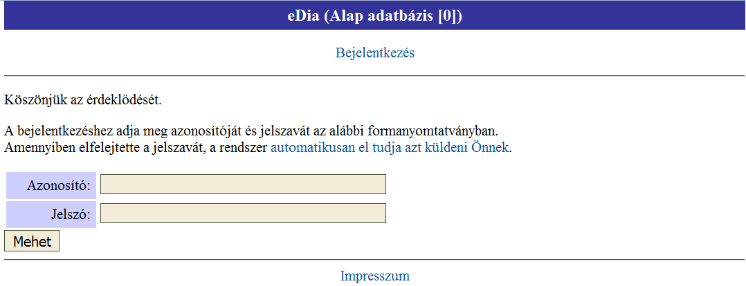 BEJELENTKEZÉS Lépjen be a felületre az edia.edu.u-szeged.hu/ linken, és kattintson a Bejelentkezés-re (1.