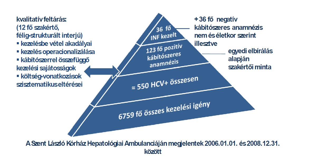 A HCV szűrővizsgálatok száma és a pozitívak aránya területenként