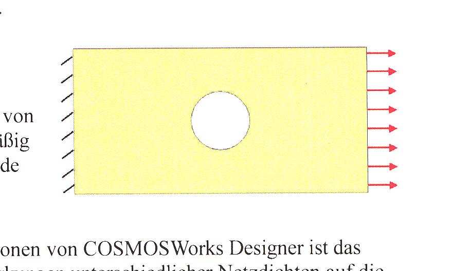 VEM elemzés egyszerő példán Geometria: Solidworks Elemzés típus: