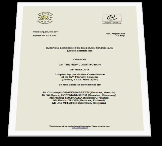 Laczkó Bence A Velencei Bizottság állásfoglalása az alkotmányról A Velencei Bizottságról még sokat fogunk hallani az elkövetkező időszakban.