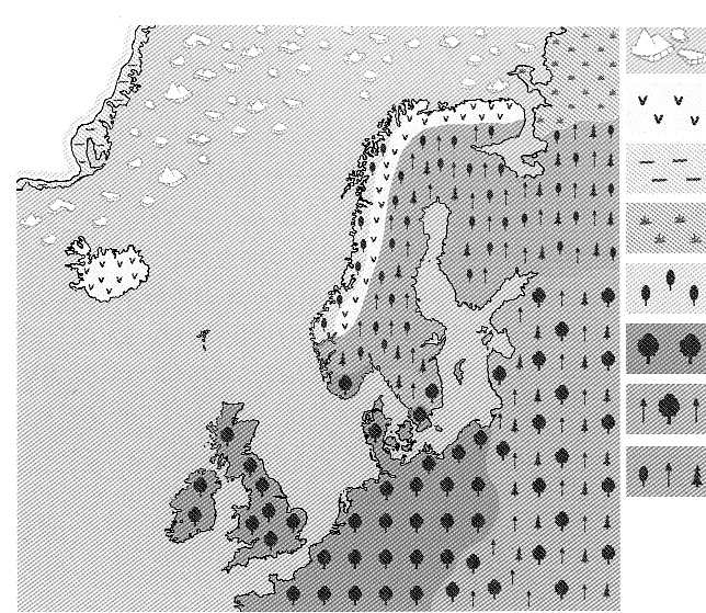 III. Jégkor 10 pont A három térkép Európa északi területét mutatja 16.000 éve (A), 10.000 éve (B) és jelenleg (C). Felszíne és növénytakarója jelentős változáson ment keresztül.