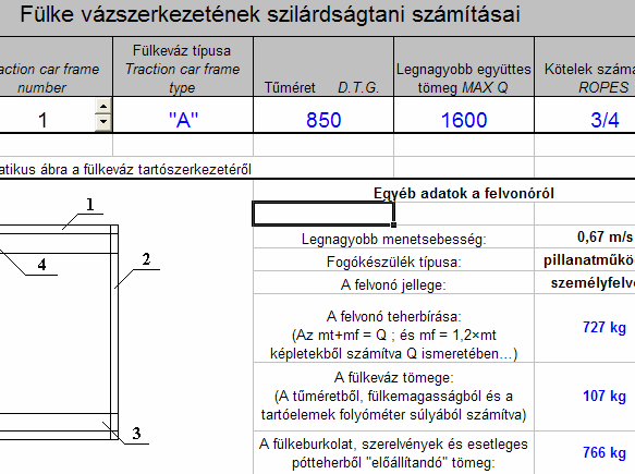 Méretezés: Fejtartó, alsó tartó, függesztők, stb.