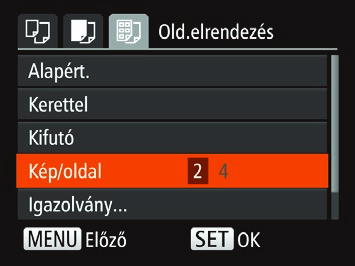 4 Válasszon egy elrendezést. Kis képméreteknél vagy bizonyos képoldalarányoknál előfordulhat, hogy a körülvágás nem lehetséges.