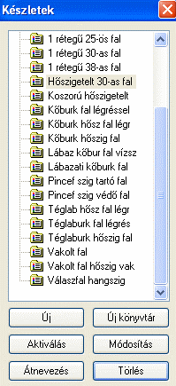 9. Építészet 453 A Beszúrás gomb segítségével új rétegeket adhat a falhoz. A beszúrás helye előtti rétegek változatlanok maradnak, a beszúrás helyét követő rétegek pedig eltolódnak.