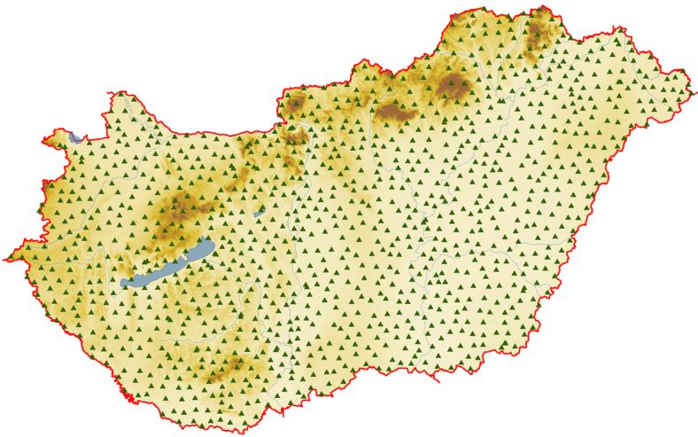 28. ábra. Az OGPSH 1153 pontos hálózata.