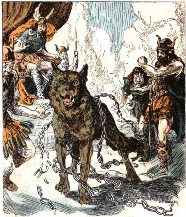 Fenrir megkötözése Egy jóslat szerint Loki három gyermeke (Fenrir, Jörmungand, Hel) nagy gonoszságokat fog elkövetni és nagy károkat okoz majd az isteneknek, ezért elfogták és Azgardba vitték őket.