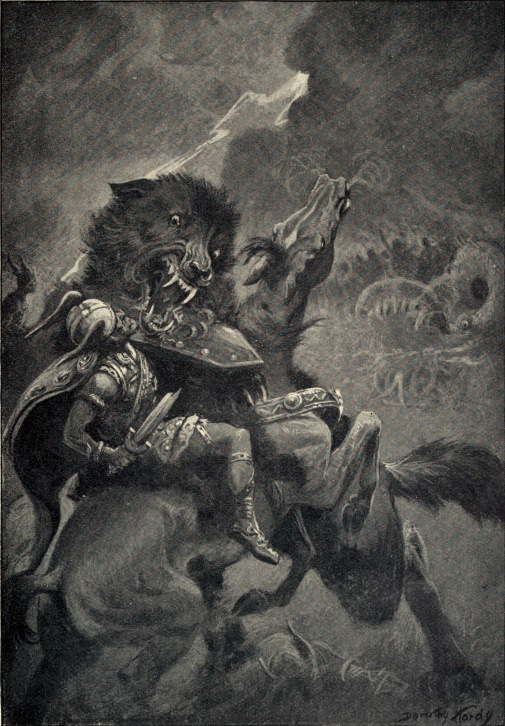 Fenrir és a Ragnarök A jóslat szerint, amikor elérkezik az istenek végzete, a Ragnarök, Fenrir majd kiszabadul, ivadékaival bejárja a földet, hogy halált és pusztulást okozzon.