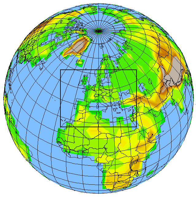 Regionális éghajlati modellek Kisebb terület finomabb felbontás: 10-25 km Néhány