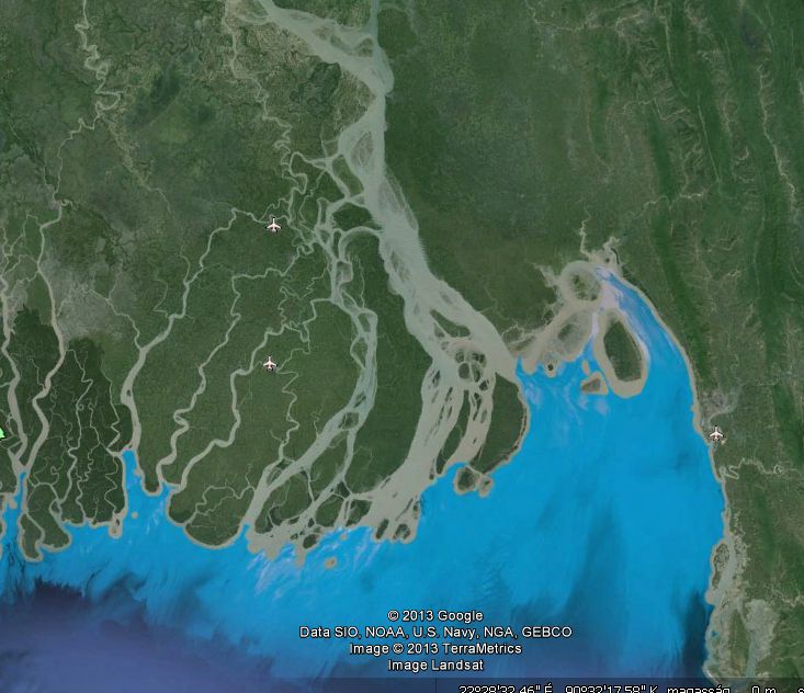 Pusztuló delta: fejlődésüket a tenger felől érkező erők (áramlatok,