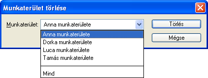 ISMERKEDÉS A PROGRAMMAL 25 Az Ablak menü Munkaterület almenüjébe kerültek a munkaterület mentésének, valamint az elmentett munkaterületek helyreállításának, törlésének parancsai (lásd a 2-2. ábrát).