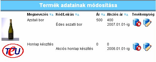 3. A legutolsó termékcsoport kiválasztása után megjelenik a termék adatait bekérő űrlap.