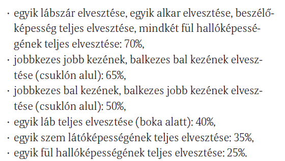 Károk, sérülések Példa balesetbiztosításból: személyi anyagi környezeti