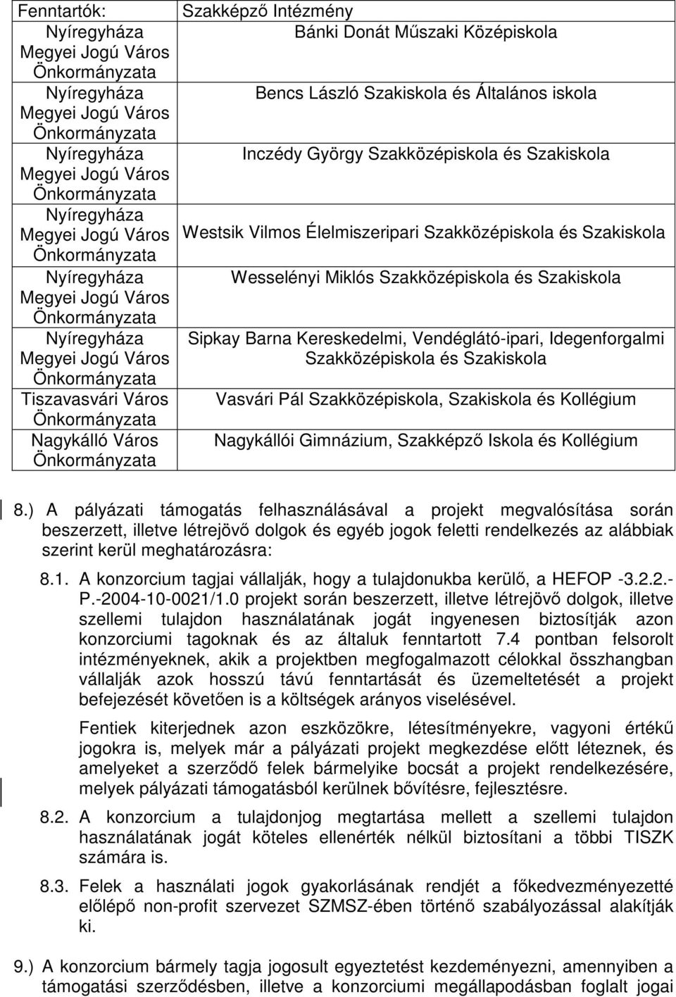 Élelmiszeripari Szakközépiskola és Szakiskola Wesselényi Miklós Szakközépiskola és Szakiskola Sipkay Barna Kereskedelmi, Vendéglátó-ipari, Idegenforgalmi Szakközépiskola és Szakiskola Vasvári Pál