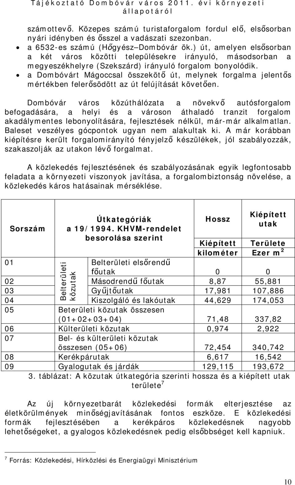 a Dombóvárt Mágoccsal összekötő út, melynek forgalma jelentős mértékben felerősödött az út felújítását követően.