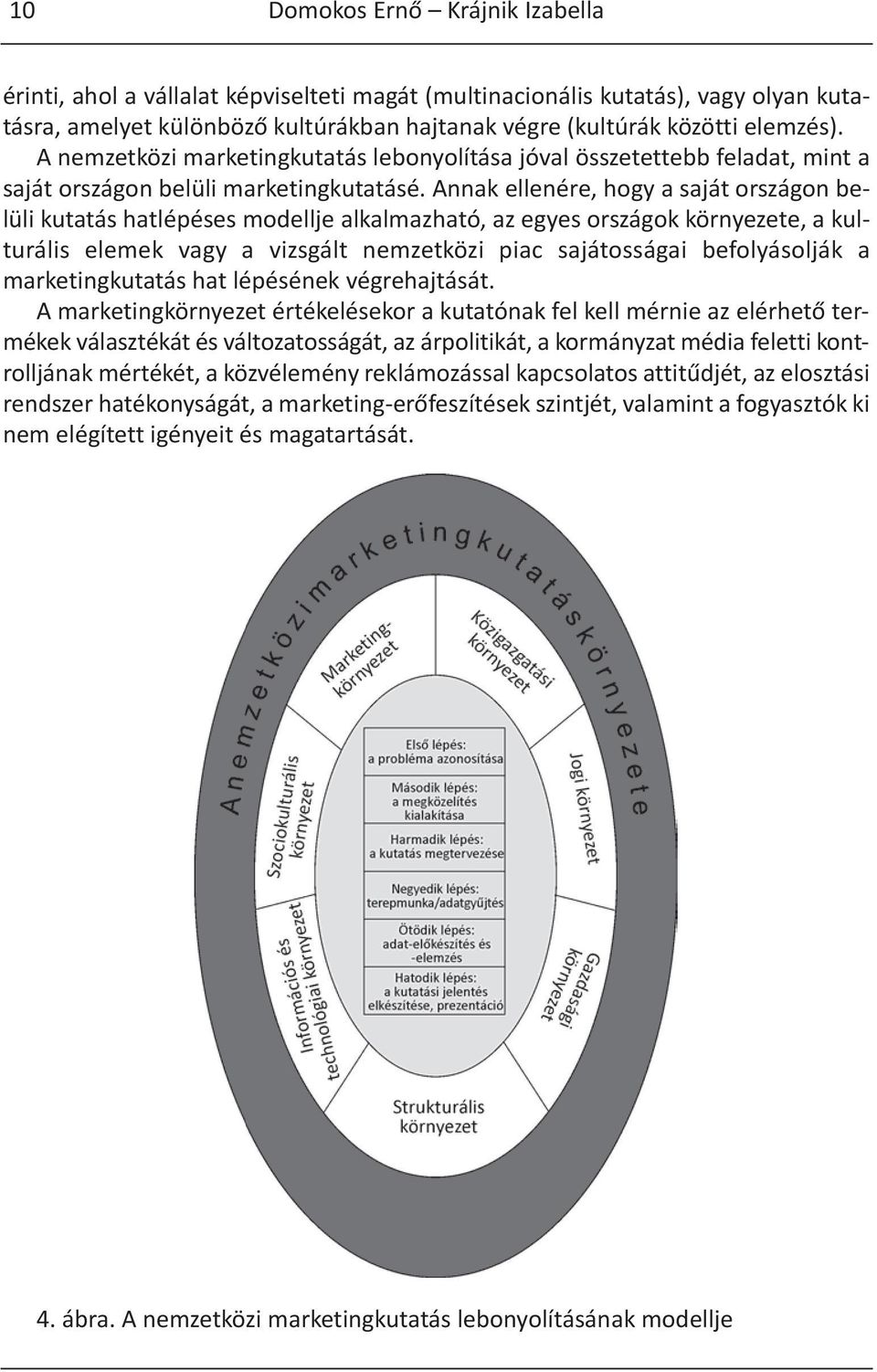 Annak ellenére, hogy a saját országon belüli kutatás hatlépéses modellje alkalmazható, az egyes országok környezete, a kulturális elemek vagy a vizsgált nemzetközi piac sajátosságai befolyásolják a