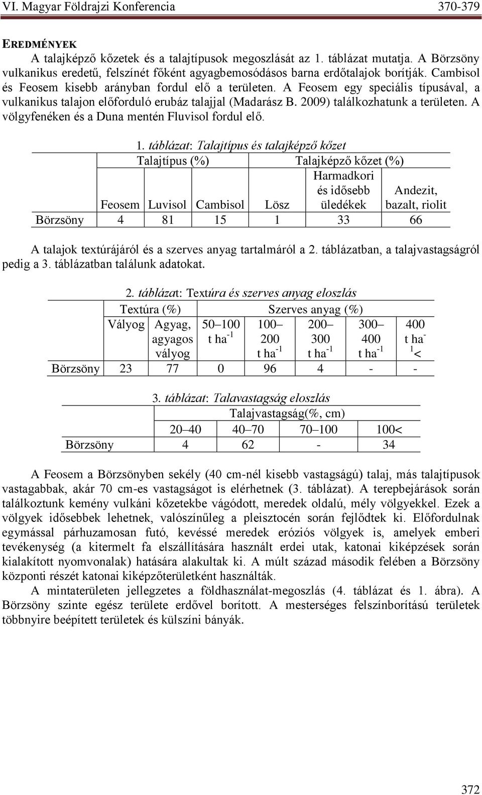 A völgyfenéken és a Duna mentén Fluvisol fordul elő. 1.