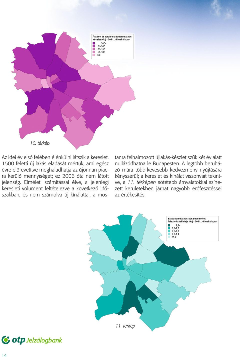 Elméleti számítással élve, a jelenlegi keresleti volument feltételezve a következô idôszakban, és nem számolva új kínálattal, a mostanra felhalmozott újlakás-készlet