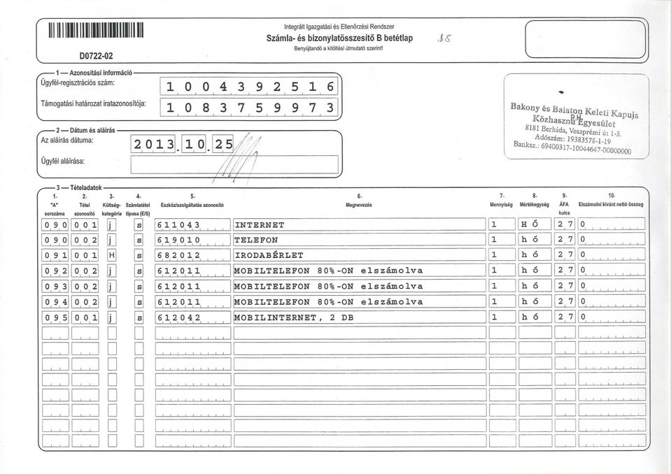 ,, 2 Datum es alafras Az alaras datuma: Ugyfel alarasa: 23, * 25 /////A / 7/IFl //A/ / f ' / / //? // Banksz, 69437- ^7-3 Teteladatok - 2.