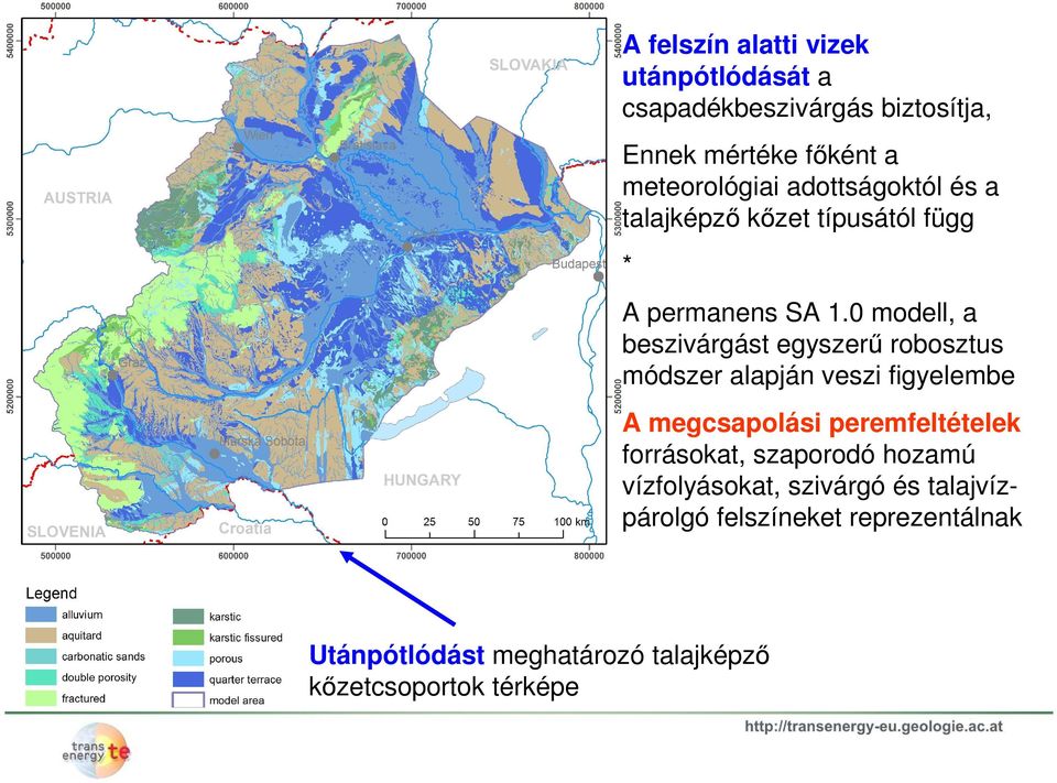 0 modell, a beszivárgást egyszerű robosztus módszer alapján veszi figyelembe A megcsapolási peremfeltételek