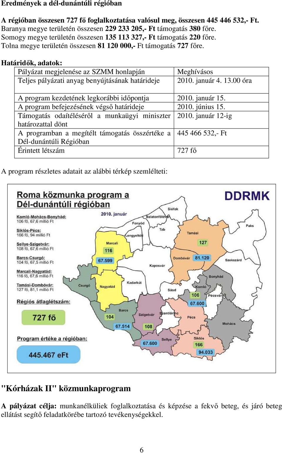 Határidők, adatok: Pályázat megjelenése az SZMM honlapján Teljes pályázati anyag benyújtásának határideje Meghívásos 2010. január 4. 13.00 óra A program kezdetének legkorábbi időpontja 2010.