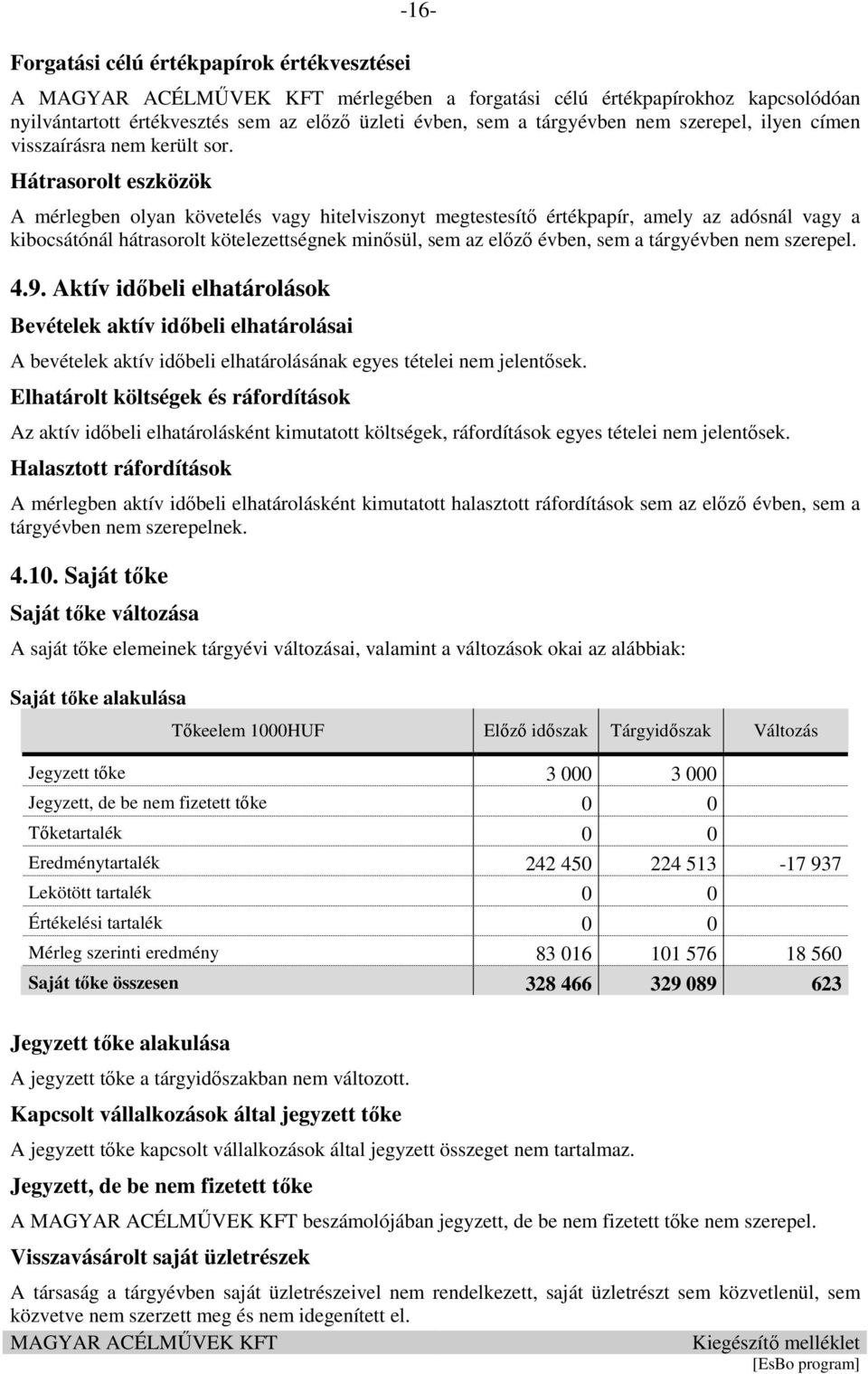 Hátrasorolt eszközök A mérlegben olyan követelés vagy hitelviszonyt megtestesítő értékpapír, amely az adósnál vagy a kibocsátónál hátrasorolt kötelezettségnek minősül, sem az előző évben, sem a