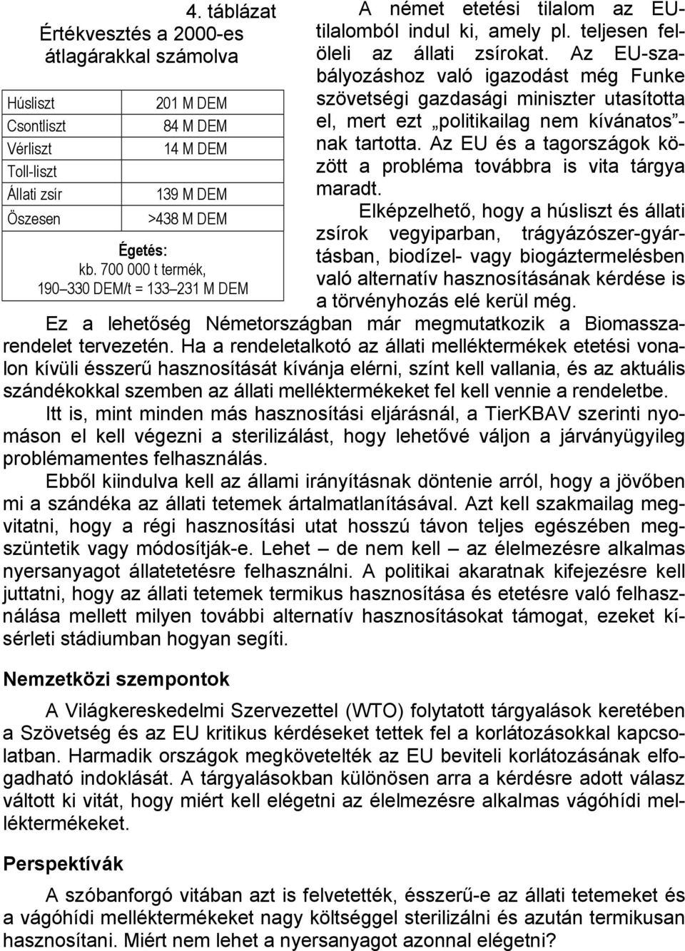 Az EU-szabályozáshoz való igazodást még Funke szövetségi gazdasági miniszter utasította el, mert ezt politikailag nem kívánatos - nak tartotta.