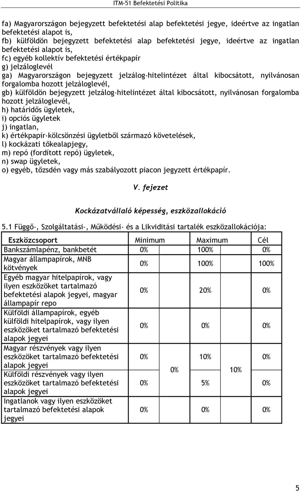 gb) külföldön bejegyzett jelzálog-hitelintézet által kibocsátott, nyilvánosan forgalomba hozott jelzáloglevél, h) határidıs ügyletek, i) opciós ügyletek j) ingatlan, k) értékpapír-kölcsönzési