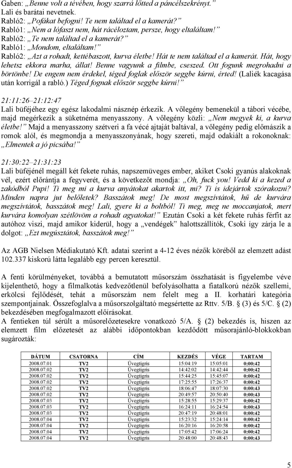 Hát te nem találtad el a kamerát. Hát, hogy lehetsz ekkora marha, állat! Benne vagyunk a filmbe, cseszed. Ott fogunk megrohadni a börtönbe!