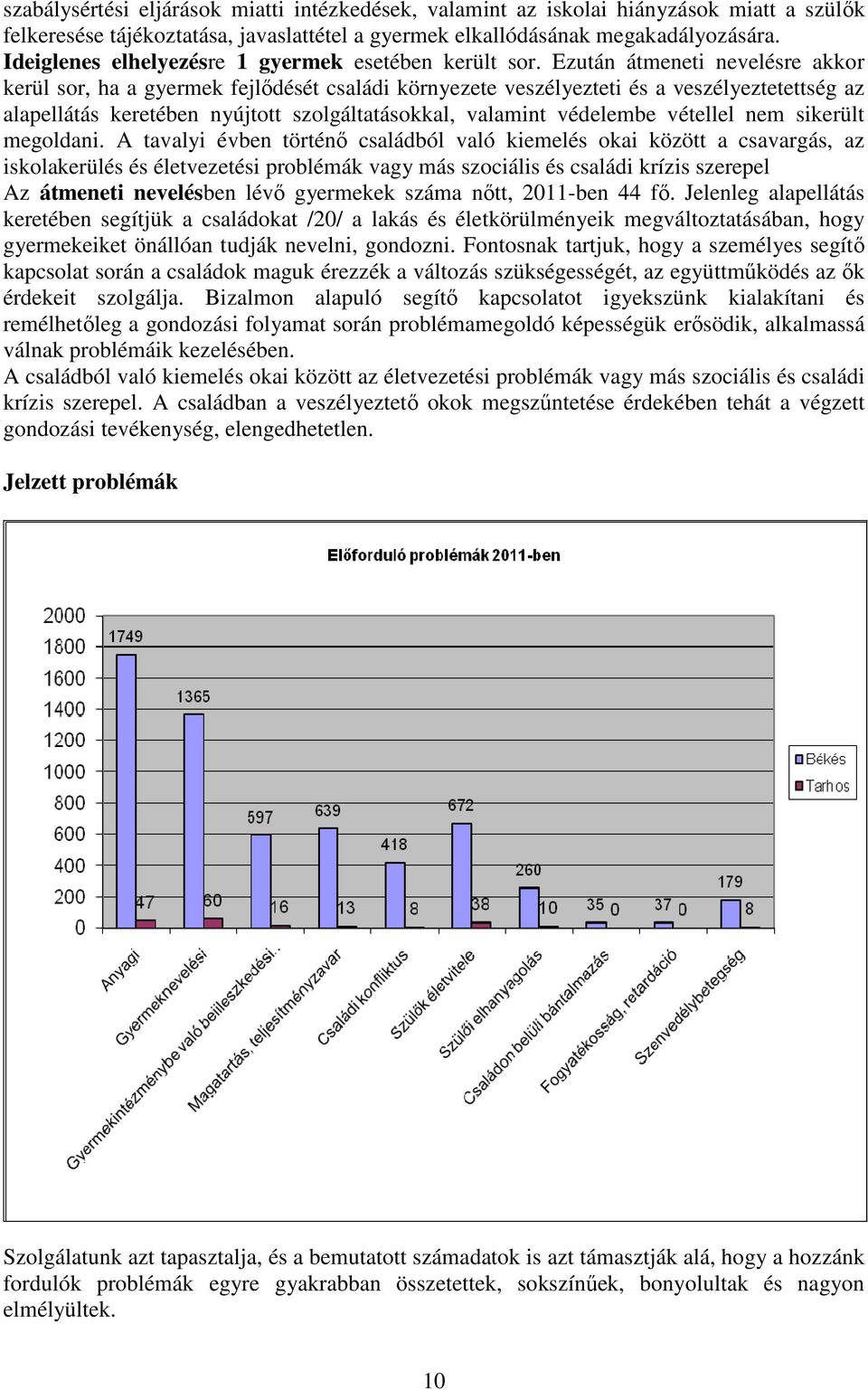 Ezután átmeneti nevelésre akkor kerül sor, ha a gyermek fejlődését családi környezete veszélyezteti és a veszélyeztetettség az alapellátás keretében nyújtott szolgáltatásokkal, valamint védelembe