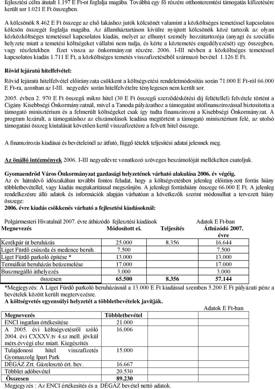 Az államháztartáson kívülre nyújtott kölcsönök közé tartozik az olyan közközköltséges temetéssel kapcsolatos kiadás, melyet az elhunyt személy hozzátartozója (anyagi és szociális helyzete miatt a