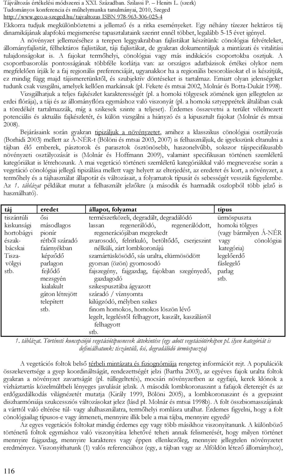 vitalitási tulajdonságokat is. A fajokat termıhelyi, cönológiai vagy más indikációs csoportokba osztjuk.