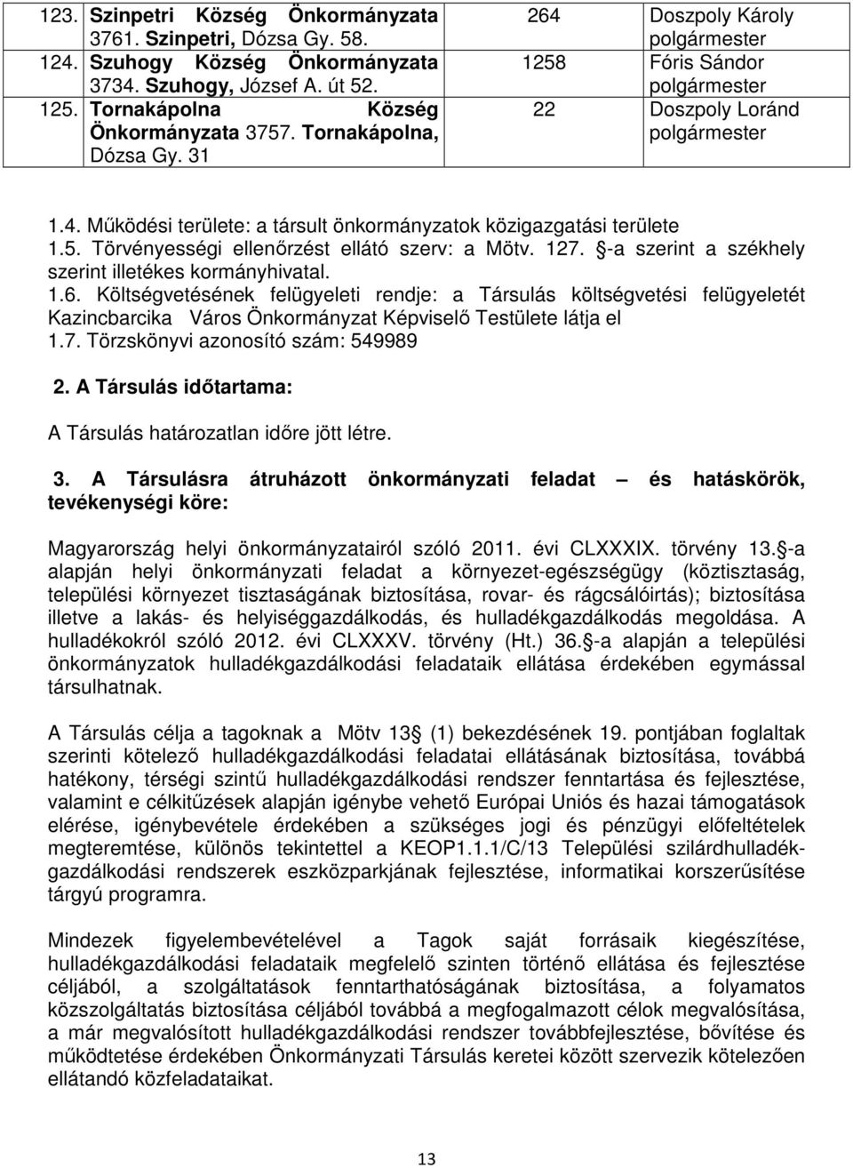 127. -a szerint a székhely szerint illetékes kormányhivatal. 1.6.