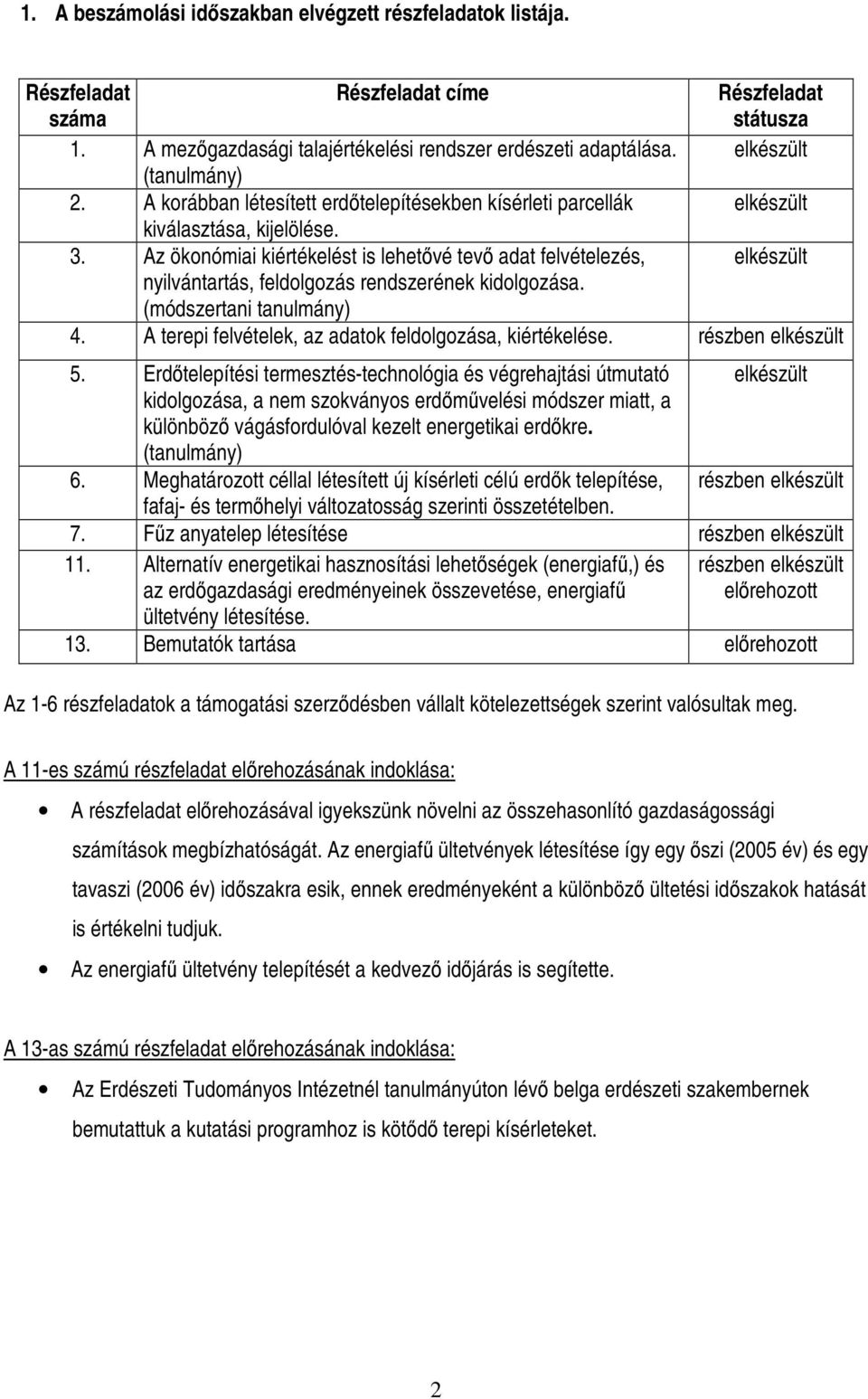 Az ökonómiai kiértékelést is lehetıvé tevı adat felvételezés, elkészült nyilvántartás, feldolgozás rendszerének kidolgozása. (módszertani tanulmány) 4.